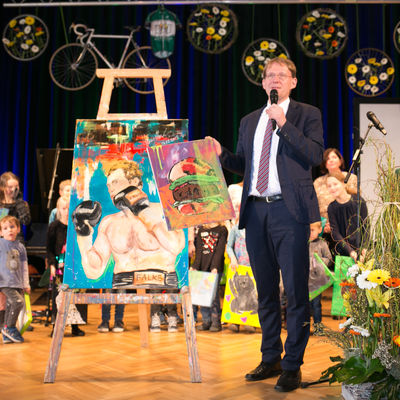Bürgermeister Claus Jacobi beim Jahresempfang 2019 unter dem Motto "Tour der Hoffnung"