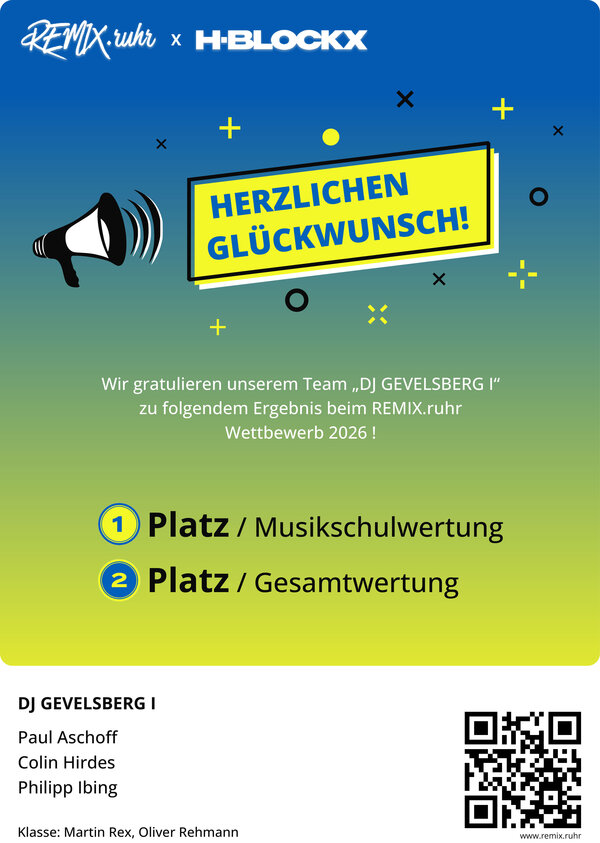 Gl�ckwunsch Musikschule Gevelsberg